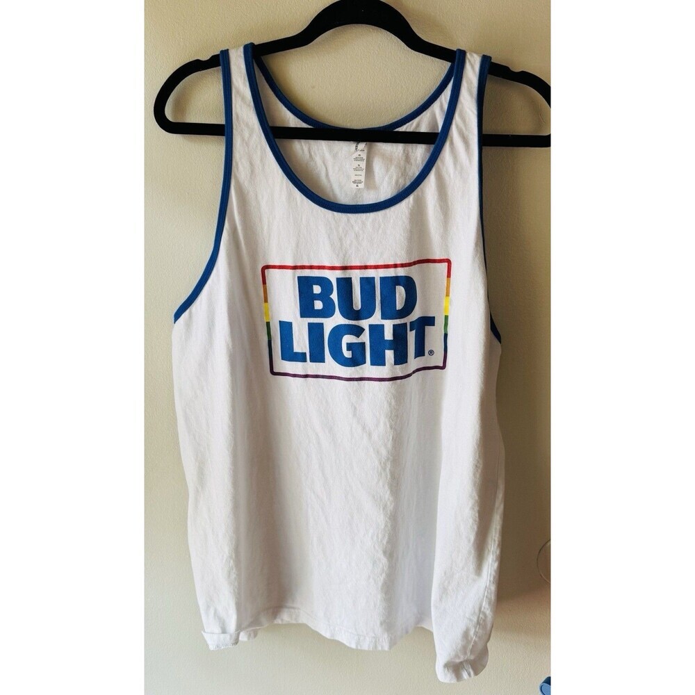 Bud Light Pride/Rainbow 100% Cotton Size XL-Tank Top